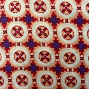 Polycotton Circles 5 Oranges