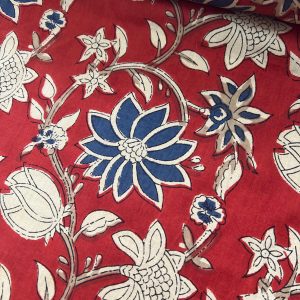 Wild Flower Red 100% Cotton