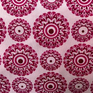 Polycotton Circles 6 Pink