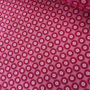 Retro Pink Flower 100% Cotton