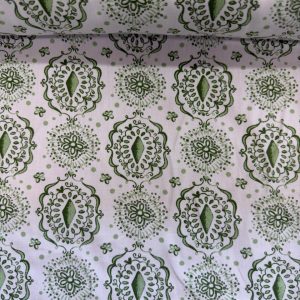 Green Diamond Print 100% Cotton