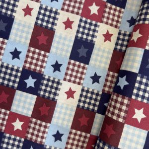 Checkered Stars 100% Cotton