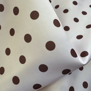Chocolate Brown Polka Dot Duchess Satin